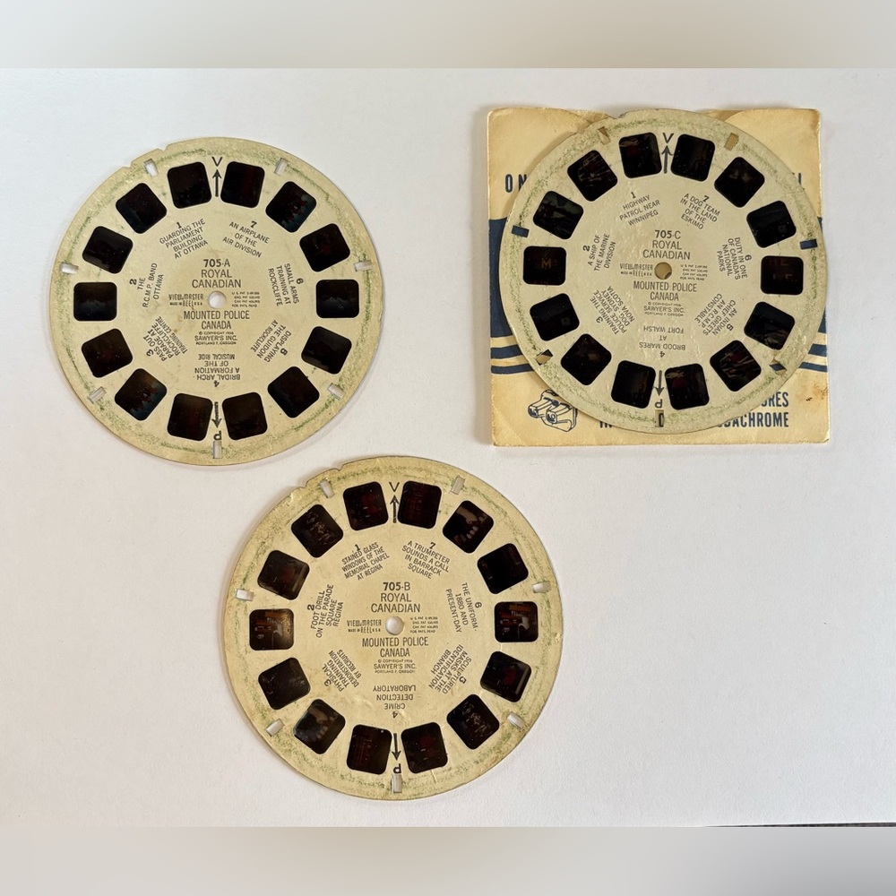 Vintage Royal Canadian Mounted Police RCMP View-Master Reels